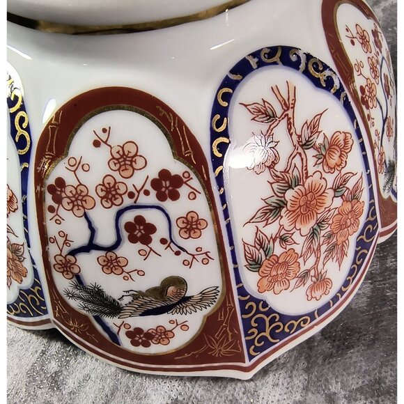 Vintage Japanese Floral Porcelain Bowl By A Price Scalloped Edge - Picture 4 of 7